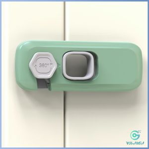 YOlanda ล็อคนิรภัยสี่เหลี่ยม ตัวล็อคประตูตู้เย็น ราคาต่อ 1 ชิ้น ตัวล็อคที่ป้องกันไม่ให้เด็กเปิดลิ้นชัก safety lock