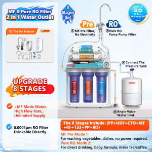 TROUWIDS Undersink RO Water Filter System 100 GPD Reverse Osmosis Water Purifier For Drinking 0.0001 Micron