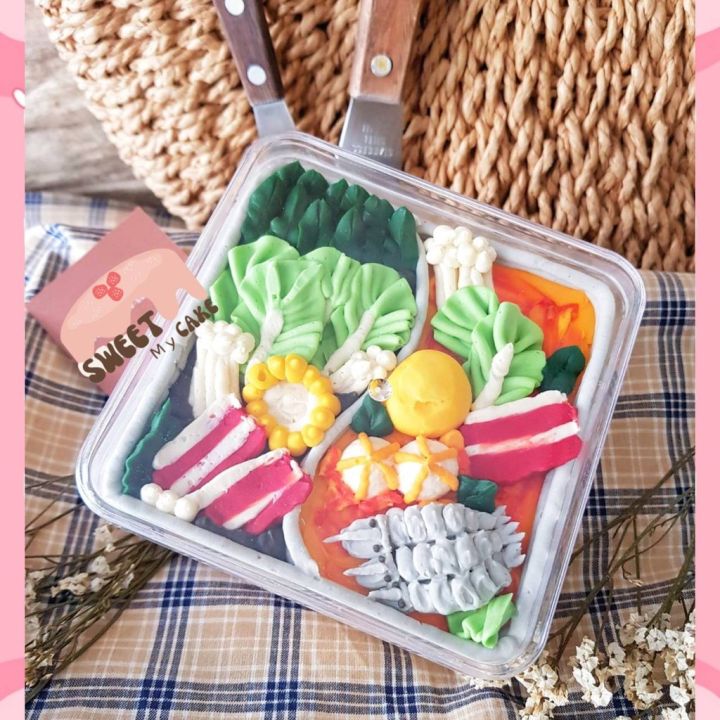 🎂 Cake Box เค้กกล่อง ชาบู เค้กวานิลลาเนื้อนุ่มๆ สลับชั้นกับครีมบัตเตอร์ ...