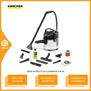 Karcher Spray Extraction Cleaner Wet And Dry Vacuum Cleaner Deep Fibre Cleaning SE 4 PLUS / 1.081-170.0 Vakum