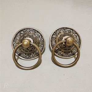 Handle Pintu Gebyok Kuningan Motif Gby 011 Antik 2 Pcs