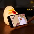 Cute Kids Happy Duck Night Light USB Rechargeable Lamp Silicone Pating Lamp Color Changing for Baby Bedside Room Home Decor Gift duck night lamp. 