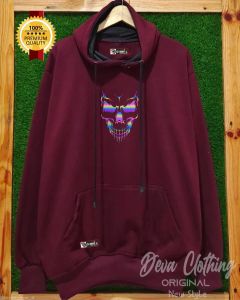 Sweater Hoodie Pria Sweter Laki Sablon rainbow Hologram Skull Keren Bahan Tebal Korean Style Switer Sunmori Couple Kekinian Korea Terbaru Sweeter Hodi Dewasa Polos Hitam Murah Jumbo