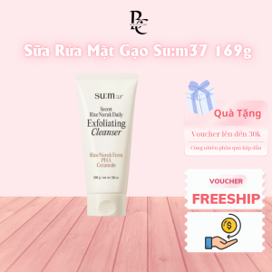 [HÀNG CÔNG TY] Sữa Rửa Mặt Gạo Tạo Bọt Su:m37 Secret Rice Nuruk Daily Exfoliating Cleanser 160g