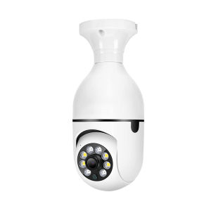 CCTV Camera Connect To Cellphone Wifi Voice IP Security alarm HD Night Vision Function Selector And Outdoor 360-degree Rotation Monitoring Voice Motion Detection 1080p HD Bulb Shape Camera Baby Senior Professional CCTV Camera