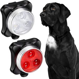 MKEB Waterproof Dog Collar Light Aluminum Alloy USB Charging Taillights Durable LED Lamp Outdoor Activities