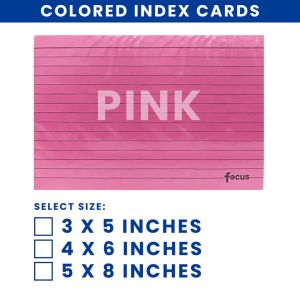 Fouce Colored Lined Index Card 150gsm 100 Sheets 3x5 4x6 5x8 Premium Quality