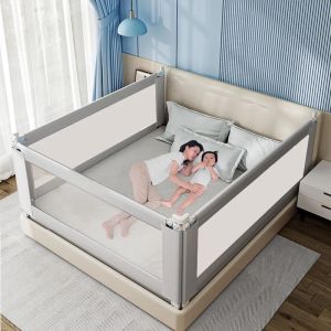 COD+1.5M / 1.8M / 2.0M Adjustable Baby Playpen Safety Bed Fence Kids Vertical Lift Bed Rail Infants Security Fencing Barrier Children Crib Guardrail