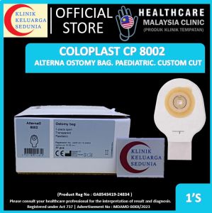 Coloplast CP 8002 Alterna Paediatric Transparent Ostomy Bag ALT (1 Piece) CHILD TRSP CUSTOM CUT Children Kid 康乐保