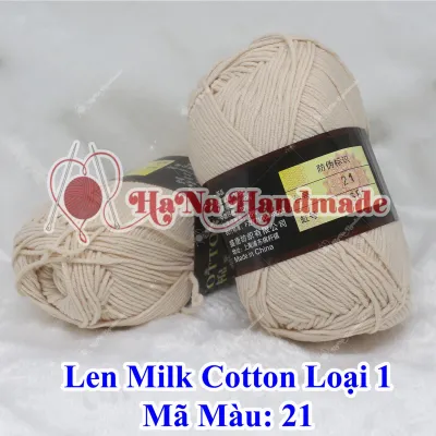 Len milk cotton 125g đan móc thú bông váy áo đồ len handmade