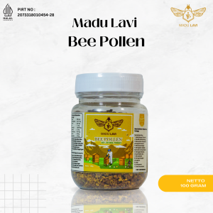 Bee Pollen Madu Lavi 100gram Real Serbuk Sari dari lebah