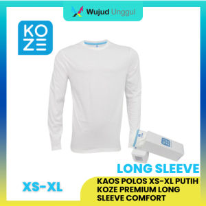 KAOS POLOS XS-XL PUTIH KOZE PREMIUM LONG SLEEVE COMFORT