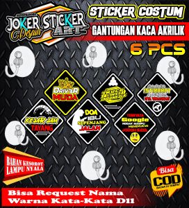 GANTUNGAN KACA AKRILIK VARIASI KACA MOBIL ALL