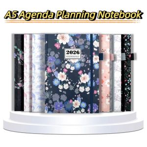 school supplies notebook GIORGIONE English 2026 Schedule Planner Notepad Wear-resistant 12 Months A5 Agenda Planning Notebook Diary Notepad Portable To-do List Notebook Office Supplies