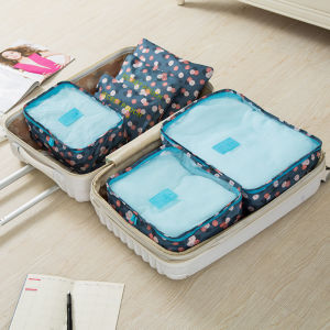 6PCS Travel Packing Organizers Bag Set Vacuum Bags/Luggage Organizer Cube Bags for Clothes [Freebie Zipbag]