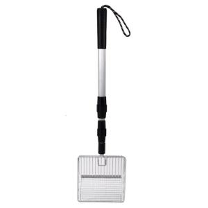 Metal Litter Scooper For Cats With Retractable Handle Efficient Sifting Design Multiuse Chicken Coops Rakes Cleaning Tool