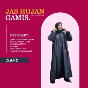 [Zipper] Jas Hujan Gamis Wanita Muslimah Hijab Rok Hijas SYARI