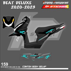 BEAT DELUXE 2020 - 2023 (COD) STIKER STRIPING MOTOR HONDA BEAT DELUXE  2020 - 2023- STIKER LIST SIMPLE WARNA VARIASI DESAIN RACING HOLOGRAM DAN TRANSPARAN BISA COD IP.KODE R-159 IP PROJECT