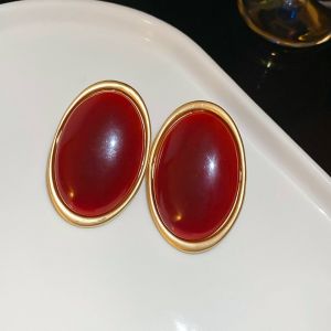 NOBLELYN Geometric Resin Dangle Earrings Irregular Shape Smooth Surface Geometric Earrings Trendy Elegant Stud Earrings For Women