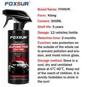 FOXSUR Car Coating nano ceramic spray Fast car polish and wax spray paint Luxury Mirror Shiny Crystal Glaze Car Paint Polish Agent 9H Anti-scratch - Lazada