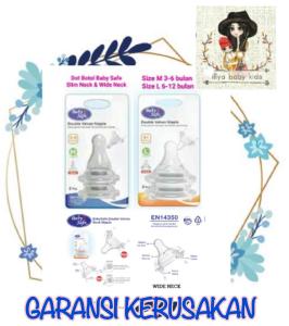 Baby Safe Dot untuk Botol Susu Bayi Wide Neck dan standart Karet Dot Bayi isi 2 Pcs | BABY SAFE DOT SLIM NECK