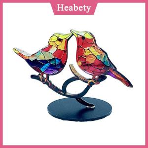 Heabety Màu Acrylic Chim Trên Chi Nhánh Máy Tính Để Bàn Đồ Trang Trí Hai Mặt Nhiều Màu Phong Cách Chim Thủ Công Bức Tượng Máy Tính Để Bàn Đồ Trang Trí