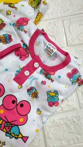 Setelan Piyama Panjang Bayi Usia 3-18 Bulan // Baju Bayi Perempuan Motif Keroppi // Setelan Baju Bayi Perempuan