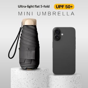 SERENEGLOW Siêu nhẹ nhỏ gọn 5-Gấp ô cỡ nhỏ với UPF 50 + bảo vệ khỏi tia UV di động mặt trời và Ô đi mưa cho phụ nữ