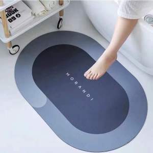 คอมพิวเตอร์ AT HOME พรมปูพื้น ดูดซับน้ำ กันลื่น แบบแห้งเร็ว สไตล์นอร์ติกสำหรับห้องน้ำ พรมห้องน้ำ ขนาด 40cm x 60cm