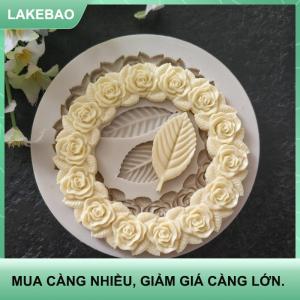 【LAKEBAO】 1 cái Khuôn Silicone lá hoa hồng khuôn bánh sô cô la Tự làm khuôn nướng bánh đường