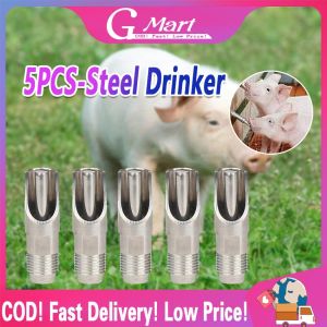 【5PCS】Automatic Pig Nipple Drinker for Sow Piglets Drinking Nipples Drinking Fountains Animal Drinking Fountains Drinking Fountai Pig Nipple Drinker Stainless 1/2PT Thread Pig Hog Swine Drinker Waterer Pig Drinker Waterer Duckbilled