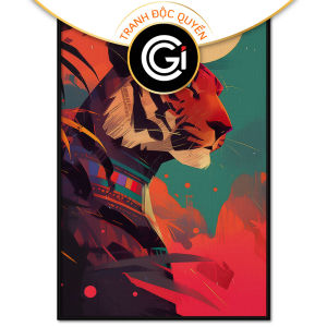 Tranh treo tường tranh dán tường Canvas con hổ tranh decor phong cách hiện đại màu acrylic.. CGI-331