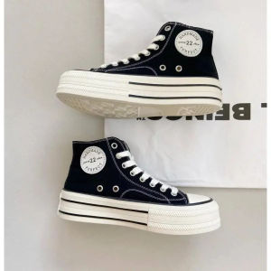 [Free Shipping] New Summer Collection: Classic Korean-Style Canvas Shoes For Women Trendy And Versatile Suitable For Students Classic High-Top Sneakers And Casual Shoes For Couples