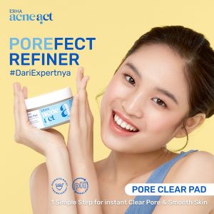ERHA Acneact Pore Clear Pad 90g - Kapas Eksfoliasi Wajah Berjerawat