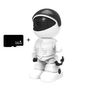 Robot IP กล้องวงจรปิดมี WiFi ไร้สาย2MP กล้องวงจรปิดสมาร์ทโฮมเฝ้าระวังวิดีโอ P2P สัตว์เลี้ยงจอดูแลเด็ก1080P