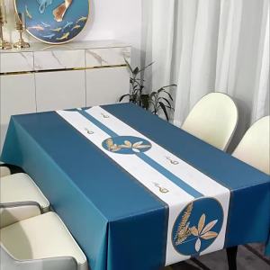 Ánh Sáng Sang Trọng Cao Tiến Nhà Khăn Trải Bàn PVC Không Thấm Nước Và Dầu Bằng Chứng Bàn cà phê hình chữ nhật Vải Bảng Vải