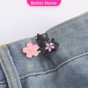 Better ตะขอปรับเอวกางเกง กระโปรง หัวเข็ม ลายดอกไม้/แมว/กระต่ายน่ารัก 1 ชิ้น Waist buckle