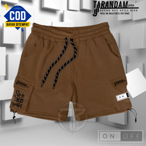 Celana Cargo Pendek Pra Wanita Bahan Katun Fleece Tebal Gramasi 280 Terlaris Kota Bandung Motif Smile On Off Short Pants Cowok Cewek Korean Style 2024 Terbaru Tarandam Jaya Model Kekinian Tali Serut Di Paha