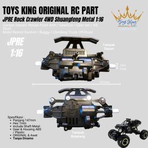 Gardan Depan/ House Front Arm / Gearbox / Gear set / AS Shaft JPRE Rock Crawler 4WD Shuangfeng Metal 1:16 Mobil Remot Kontrol / Buggy / Climbing Truck Off-Road TOY KING ORIGINAL RC PART