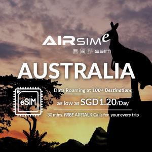 AIRSIMe Global Travel eSIM - Australia (Optus Telecom)