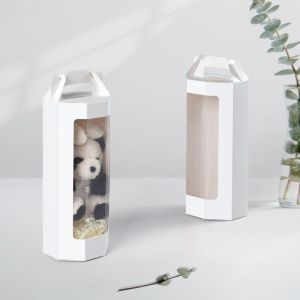 INEXTIN 10pcs Hình bát giác Hộp quà tặng Trong suốt Thiết bị cầm tay Hộp trưng bày cửa sổ Đơn giản Gấp lại Hộp quà hoa Thích hợp để làm bao bì quà tặng