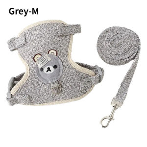 Breathable Pet Harness With Leash Adjustable Walking Dog Cat Vest  Pet Leash Harness Set