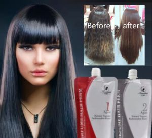 Hair Rebonding Cream Ubat Krim Lurus Rambut (rebonding 450ml + nutralizer 450ml )