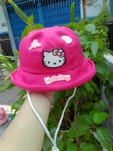 Mũ nón bucket tai bèo cho bé từ 2-7 tuổi mũ vành cụp bé trai bé gái in hình gấu hello kitty dễ thương