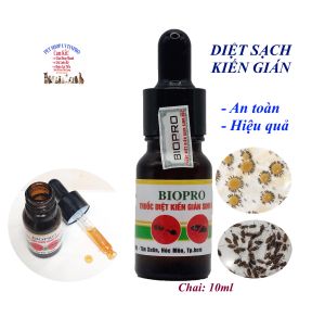 Thuốc diệt kiến gián sinh học BioPro Chai 10ml Dạng nhỏ giọt đậm đặc Giúp diệt sạch kiến gián tận gốc