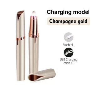Electric Eyebrow Trimmer USB Charging Painless Remover Brows Razor Eyebrow Shaver Mini Hair Removal Device Lipstick Shaver Ladies Facial Hair Removal