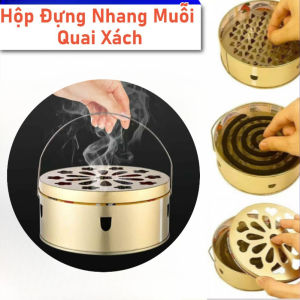 Hộp Nhang Muỗi INOX Không Gỉ Quai Xách An Toàn - Diệt Khuẩn Hộp Đựng Nhang Muỗi Cao Cấp
