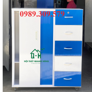 TỦ NHỰA 2 CÁNH CỬA LÙA 5 HỘC KÉO CAO CẤP GIAO NHANH HCM