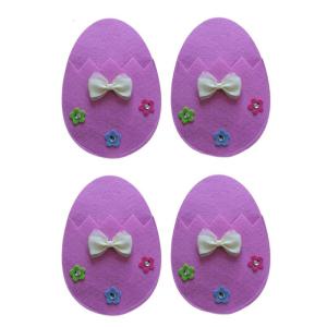 Gói của 4 Easter trứng dao kéo chủ sở hữu đẹp Easter trứng Pattern Flatware túi cho sự kiện kỳ nghỉ đáng nhớ