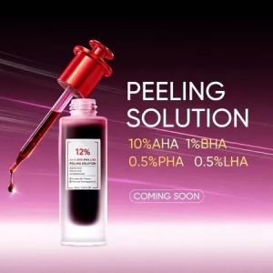 SKINTIFIC 12% AHA BHA PHA LHA Peeling Solution 30ml | Multi-Acid Exfoliating Serum | Smooths Texture & Unclogs Pores for All Skin Types
